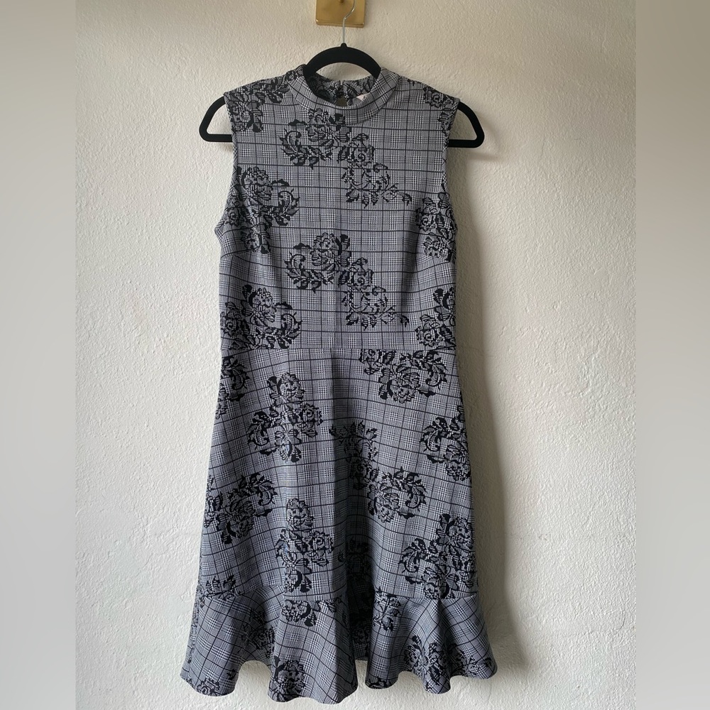 Nanette Lepore Gypsy Rose Plaid Floral Dress Sz 8